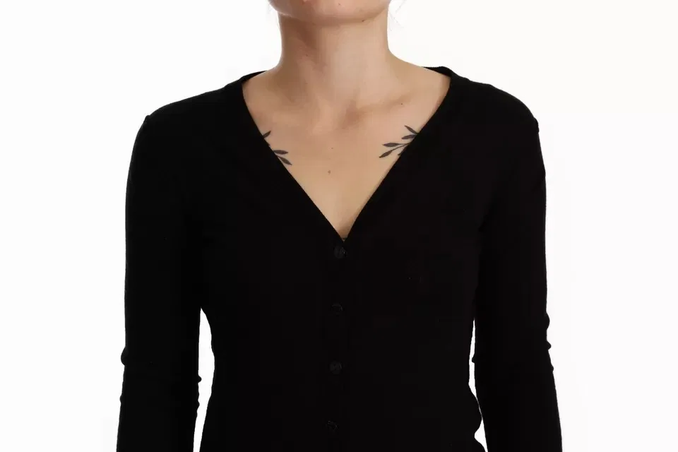 Женский кардиган с пуговицами из шерсти, черный Dolce & Gabbana, Black