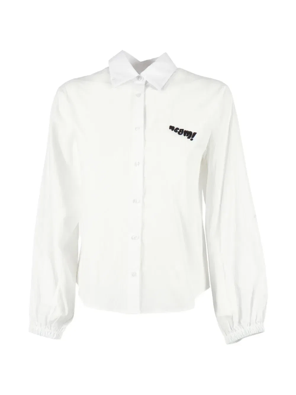 Рубашка из жатого поплина Msgm Kids, белый