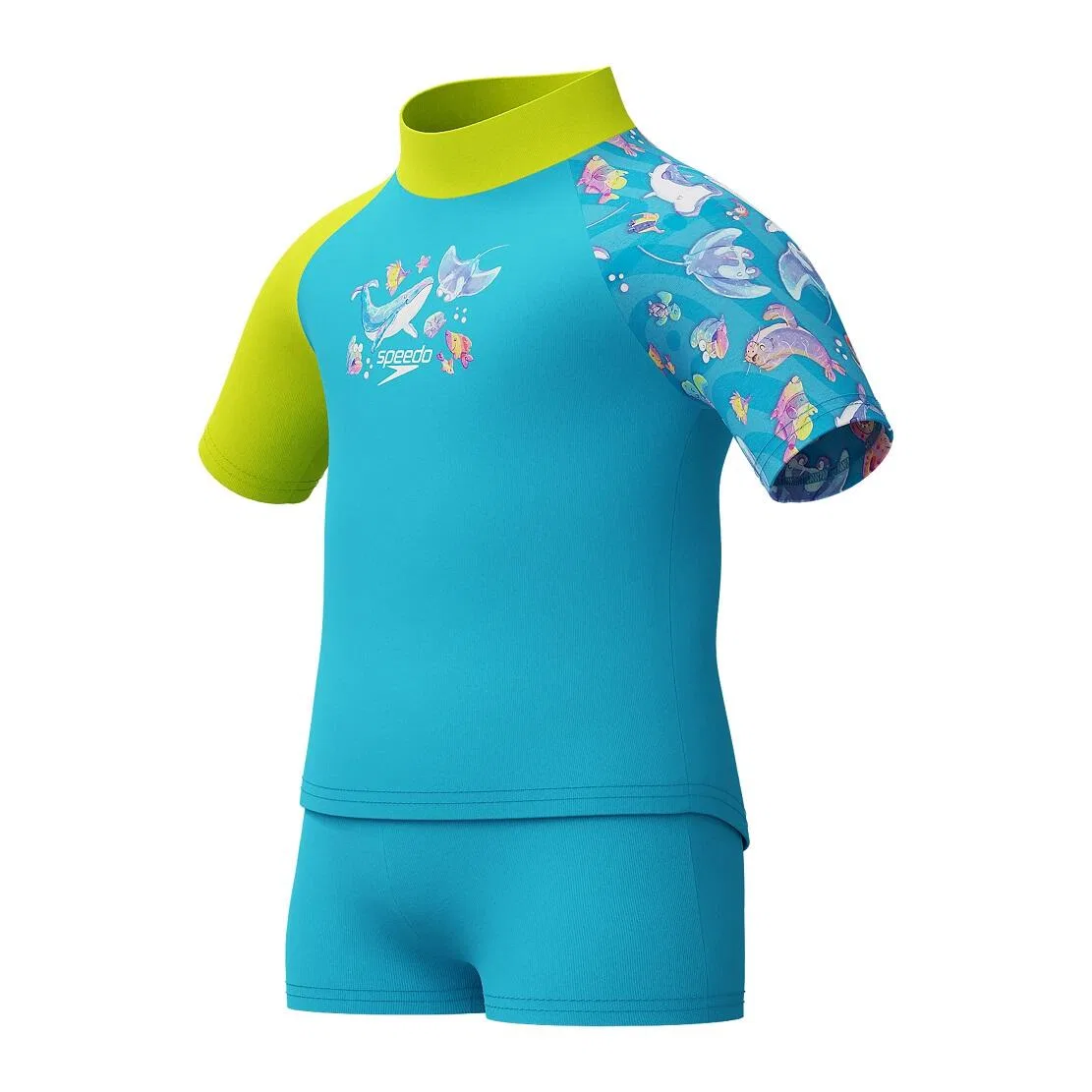 Детский купальник для девочек с принтом Digi Ss Rsh Tp Speedo, Blau