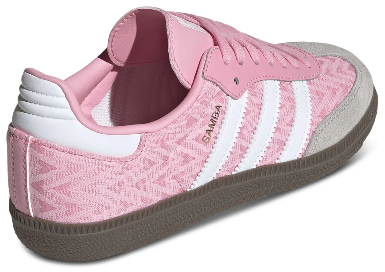 Кроссовки для девочек Samba Adidas, цвет Ftwr White/Light Pink/Gum — фото 3