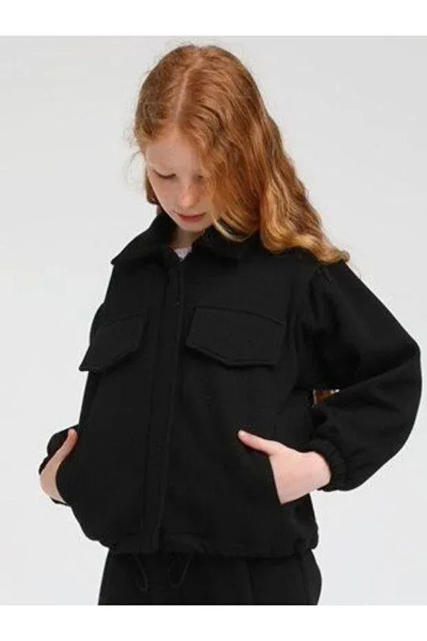 Детский спортивный костюм для девочек хлопковый Sportswear Escabel, Black — фото 4