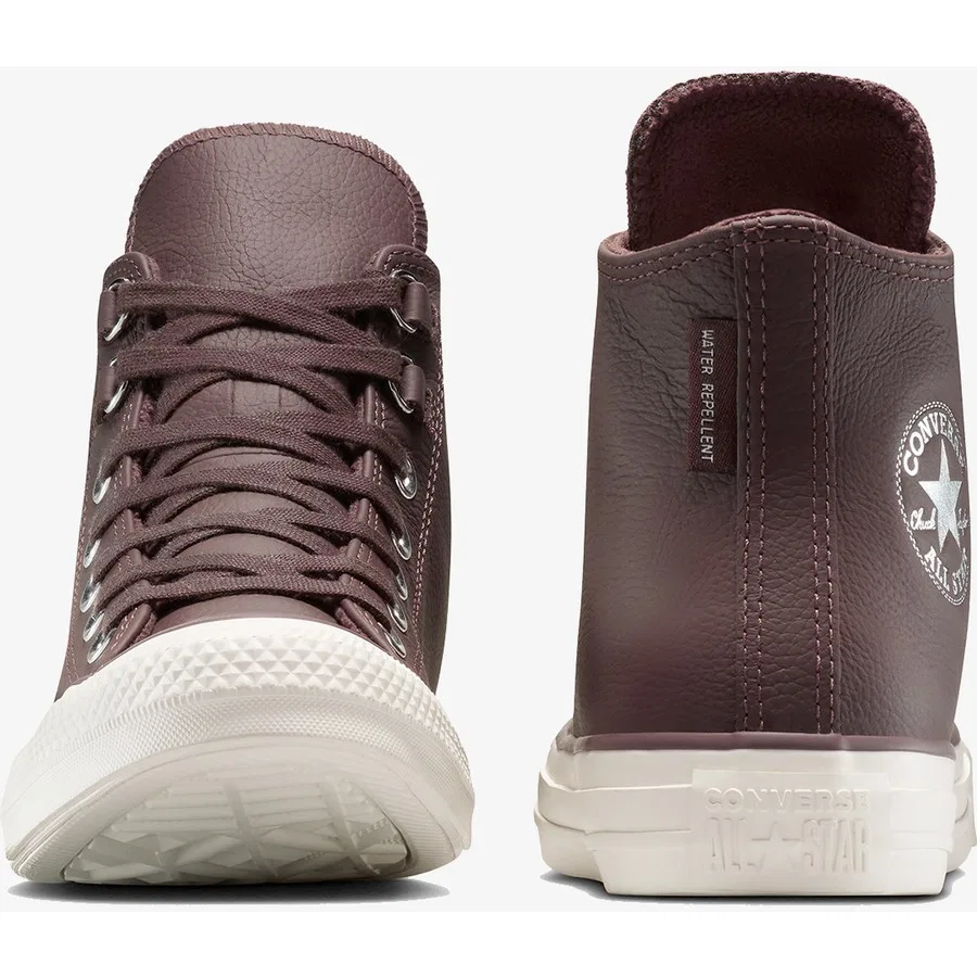 Кроссовки повседневные с верхом из кожи, модель Chuck Taylor All Star Leather, Converse, Коричневый — фото 3
