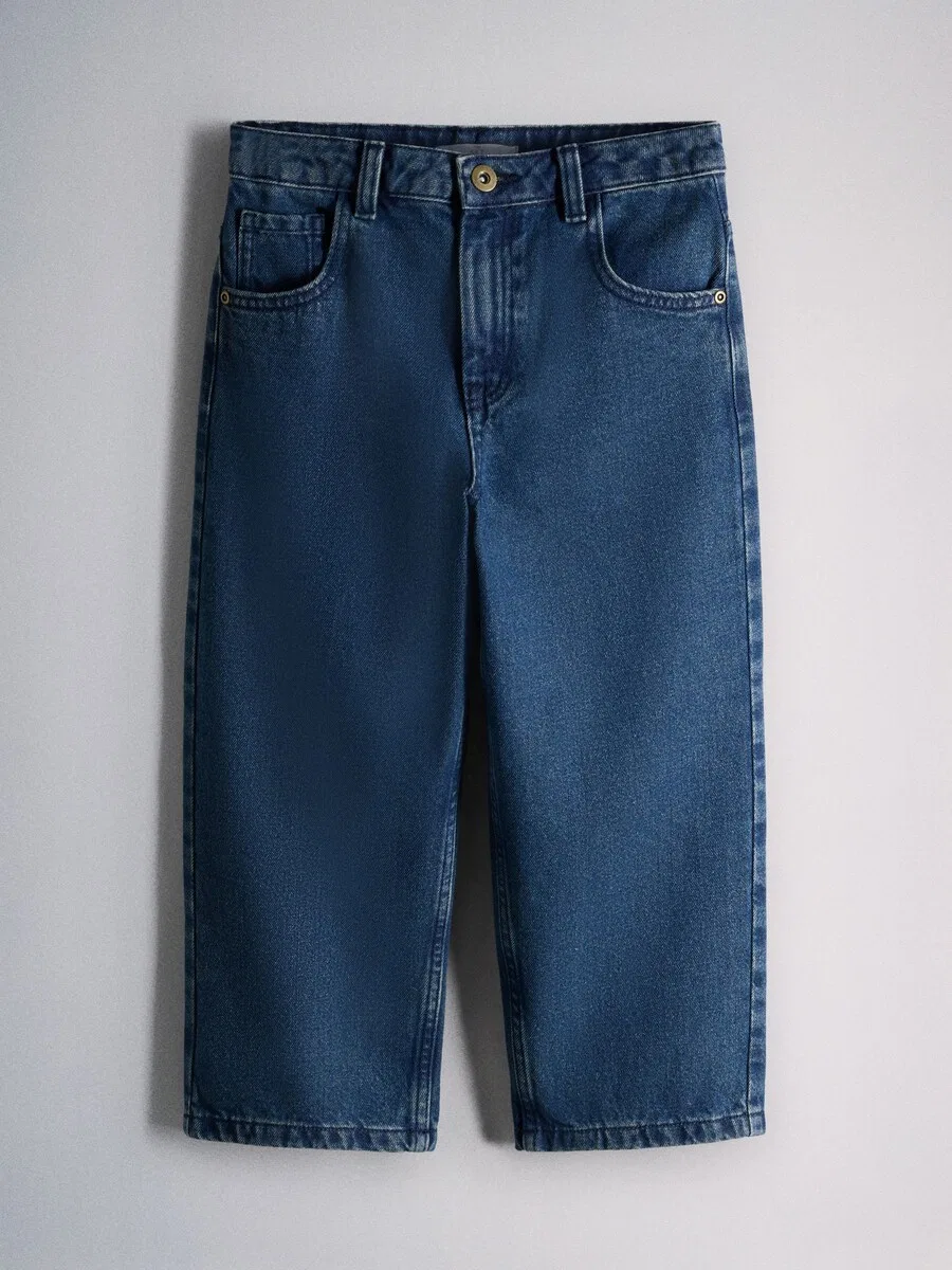 Джинсы свободного кроя The Set Baggy Jeans синего и темно-синего цвета — фото 3