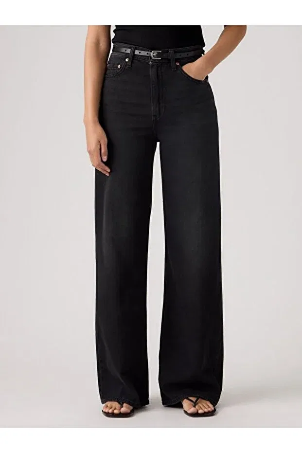 Женские джинсы с широкой штаниной None Your Business Levi's, Black — фото 2
