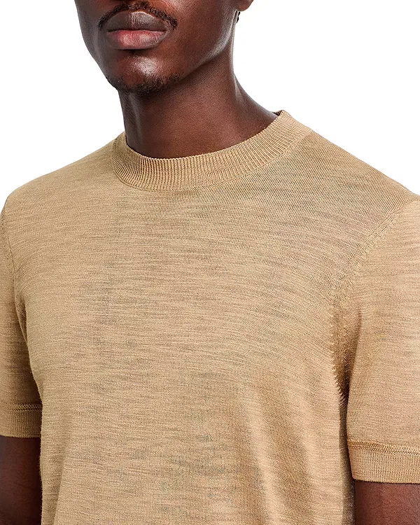 Мужской свитер из шелка с круглым вырезом X Camel L-Namie Crewneck Sweater T-Shirt Boss, Medium Beige — фото 4