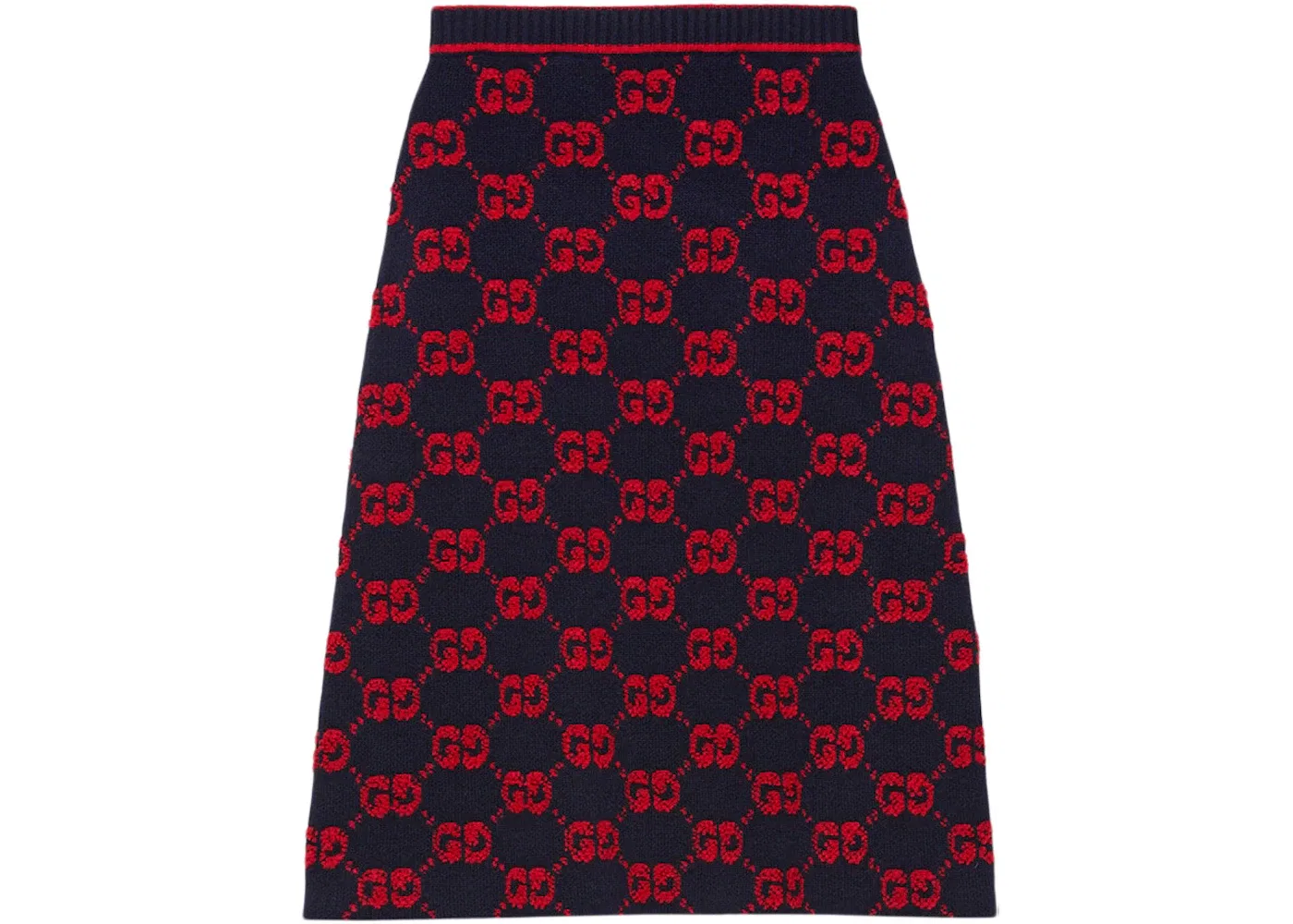 Женская юбка с жаккардовым узором Gucci, Blue/Red