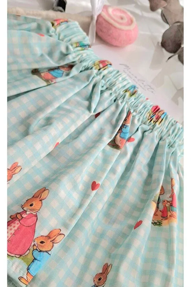 Детское платье-юбка хлопковая с принтом Miccolatte For You Tiny Heart, Peter Rabbit — фото 3
