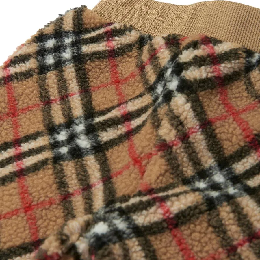 Брюки с фальшивым овчинным подкладом и принтом Vintage Check Burberry, Archive Beige Ip Chk — фото 4