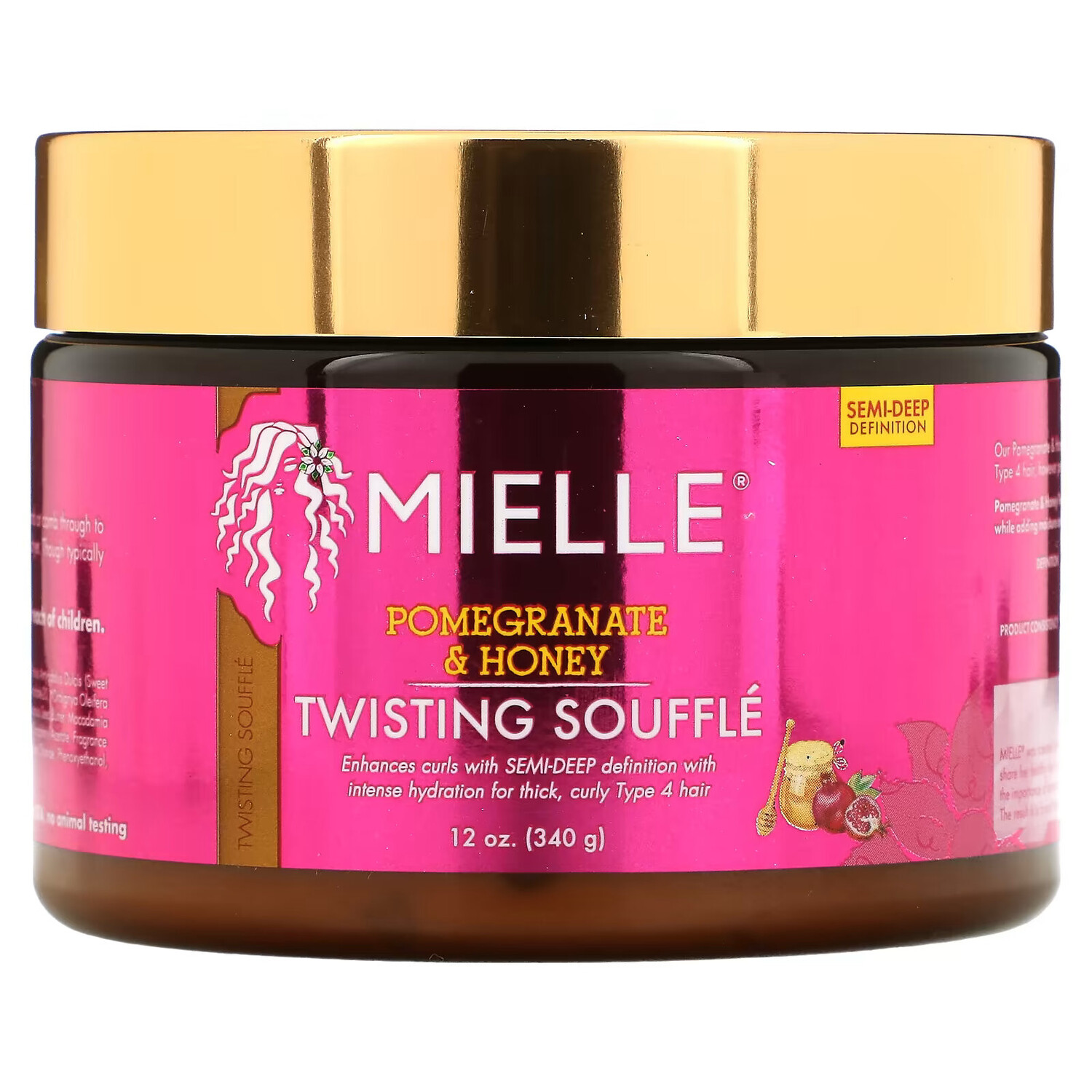 

Mielle, Twisting Souffle, Гранат и мед, 12 унций (340 г)