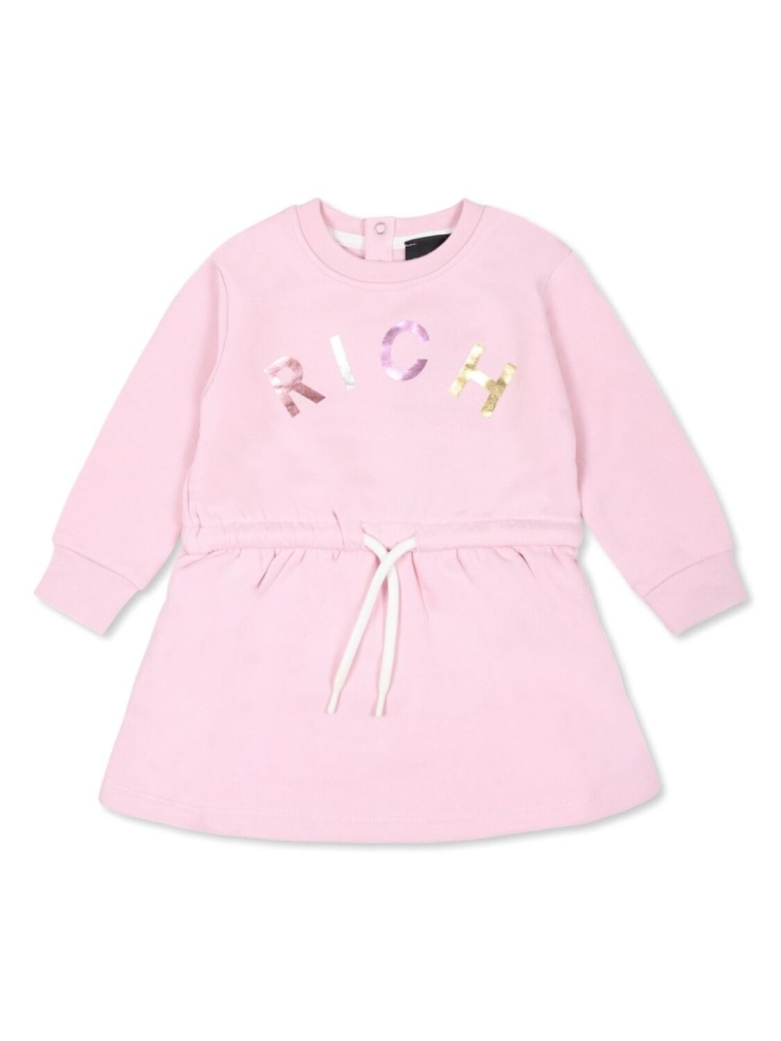 

Платье с принтом-лозунгом и завязками на талии John Richmond Junior, розовый