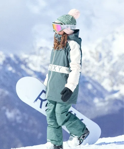 Детская горнолыжная куртка с принтом SNOWMIST GIRL JK ROXY, Оранжевый — фото 2