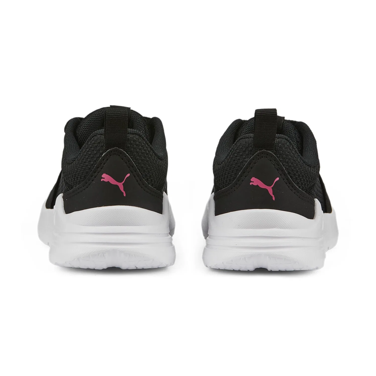 Детские кроссовки для мальчиков с шнуровкой PUMA Wired Run Ps PUMA Black Sunset Pink — фото 3