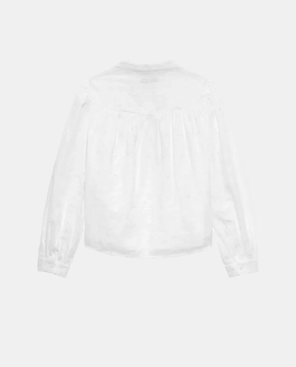 Детская блузка для девочек с длинным рукавом Tommy Hilfiger, Blanco — фото 2