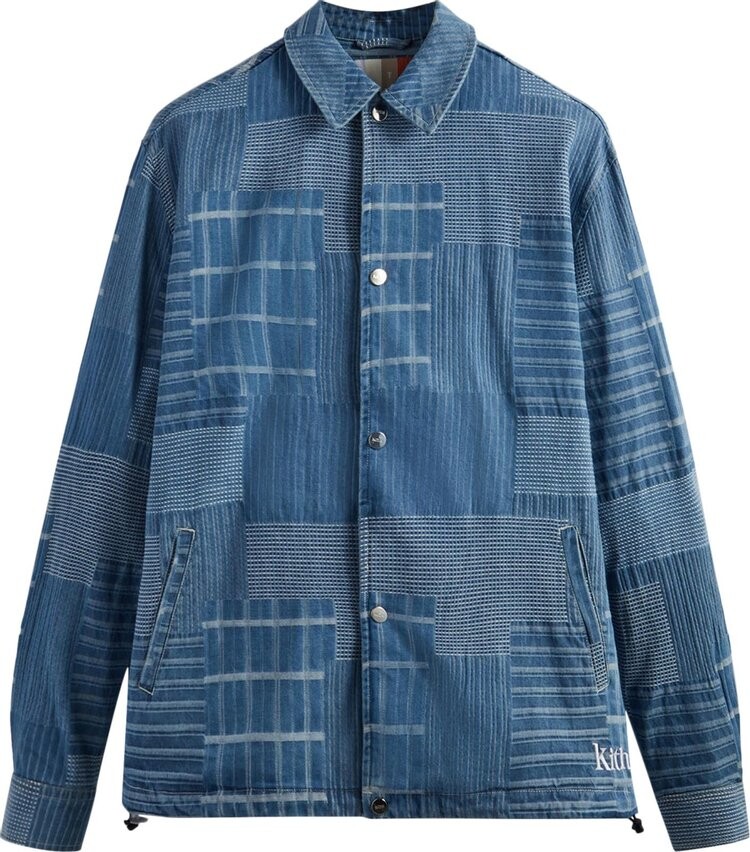 

Куртка Kith Japanese Indigo Jacquard Coaches Jacket 'Indigo', синий