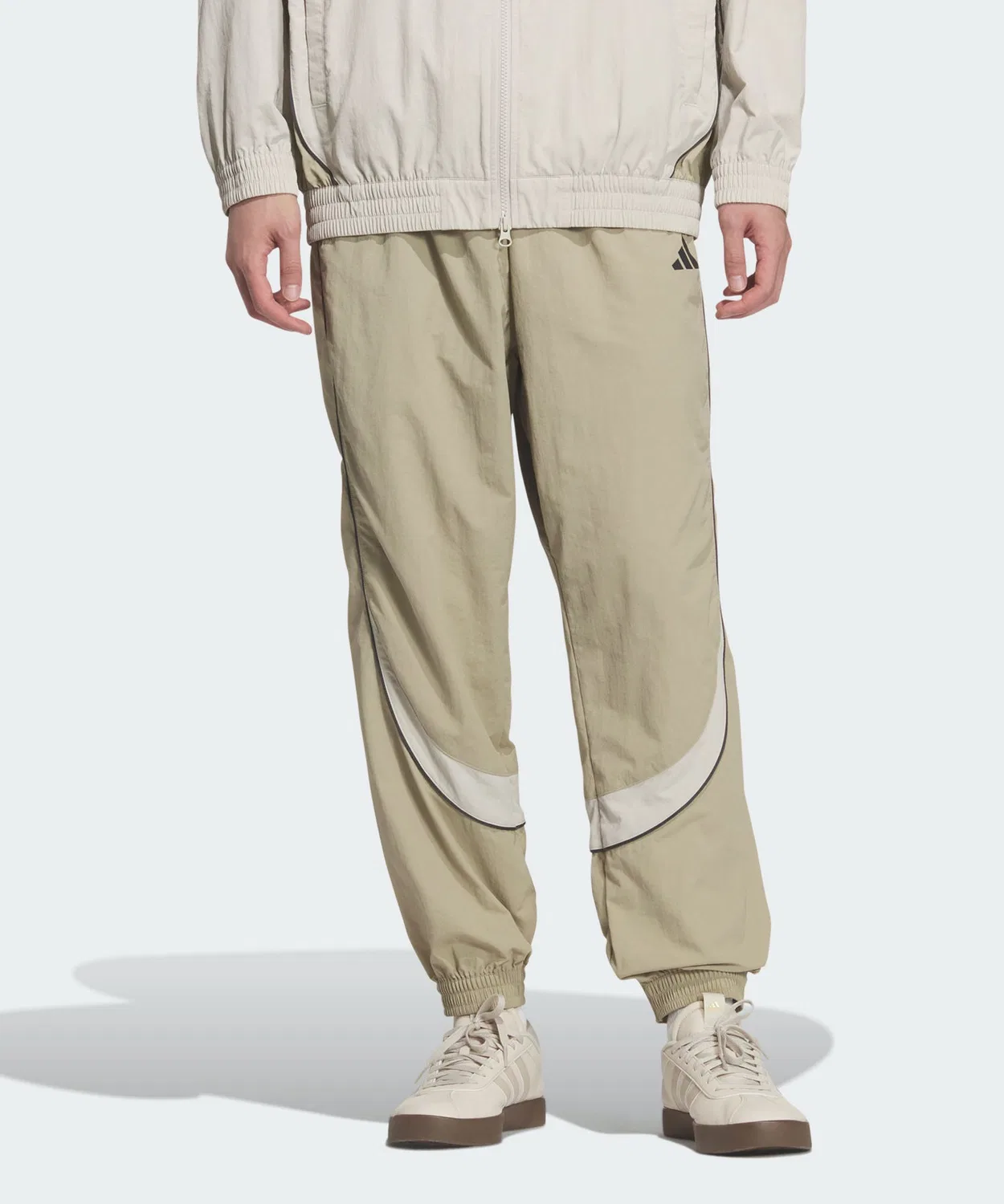 Мужские спортивные брюки свободного кроя с эластичными манжетами Adidas, Beige