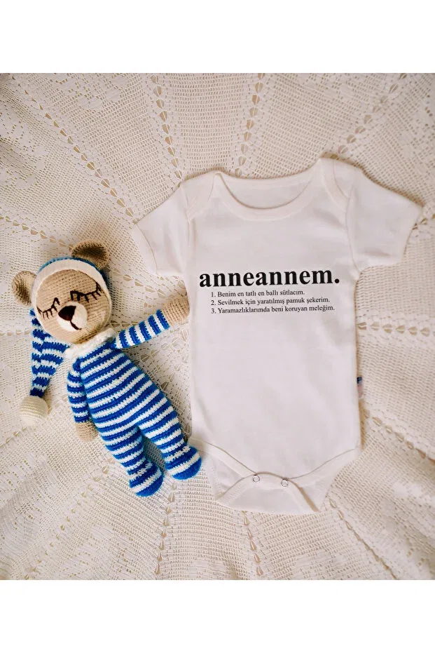 Детское боди для новорожденных хлопковое Mom Mom Printed Sparkly Baby, White