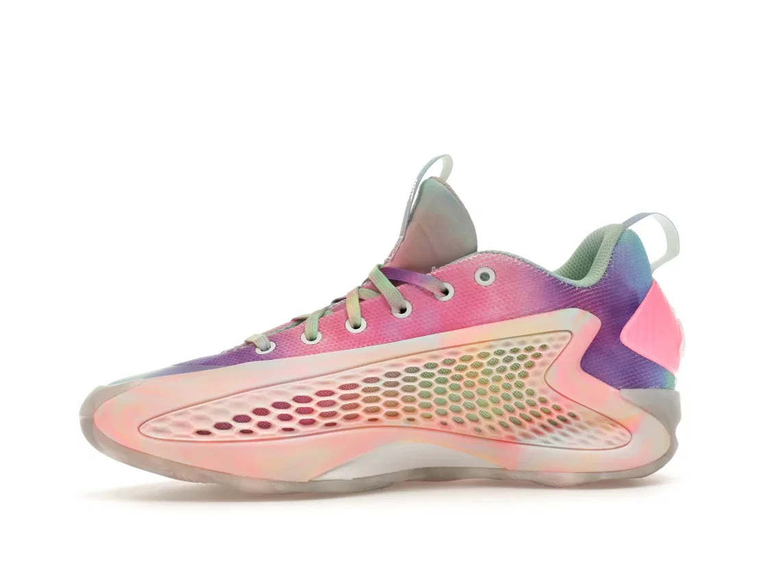 Детские кроссовки для мальчиков с низким верхом Adidas AE 1 Low, Cloud White/Acid Orange/Bliss Pink — фото 3