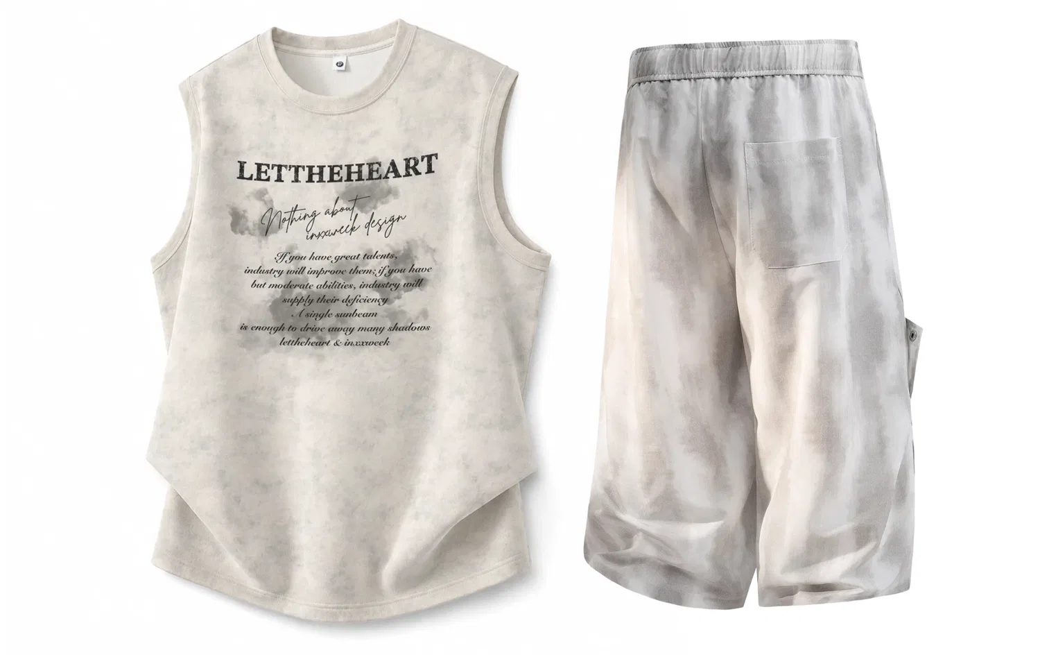 Детский спортивный комплект с топом и капри, Casual Sportswear, GWAF, Apricot/Gray — фото 3