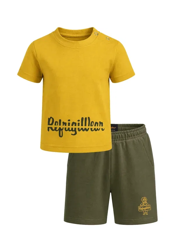 Комплект спортивных брюк с принтом Refrigiwear mustard, горчичный