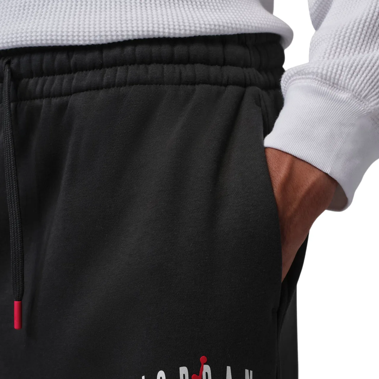 Мужские карго-брюки из флиса с принтом Jordan Brooklyn GFX Fleece Cargo Pant Jordan, Black — фото 3