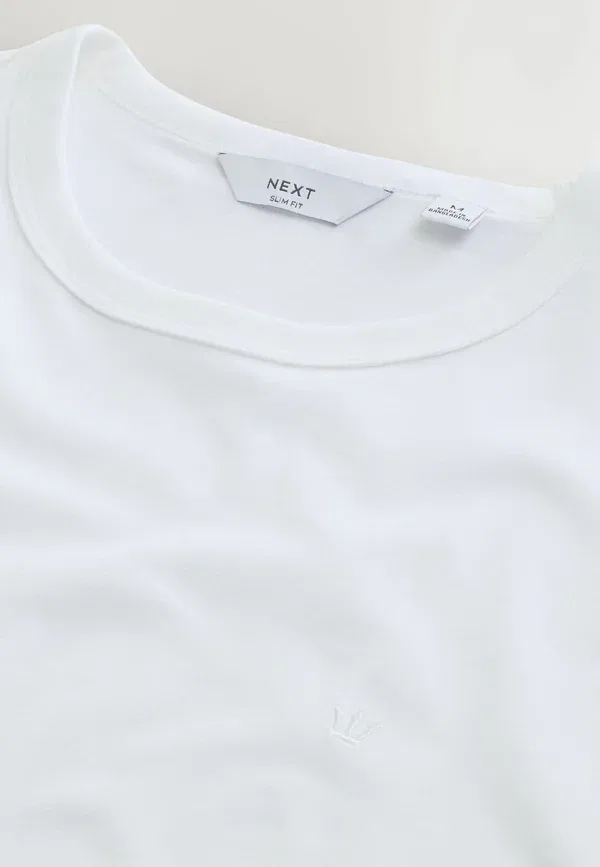 Футболка хлопковая Basic T-shirt Next white, белый — фото 3