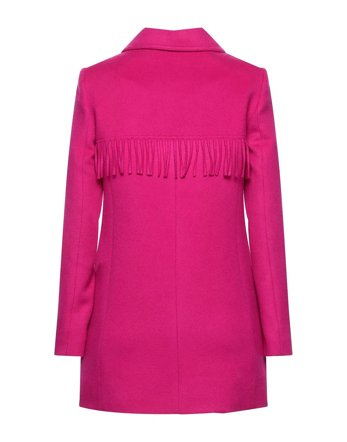 Женское однобортное пальто из фетра с бахромой Fuchsia, Saint Laurent — фото 2