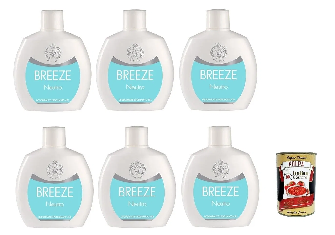 Дезодорант Breeze Neutro, Italian Gourmet E.R., 6x100 мл + Помидоры 400 г