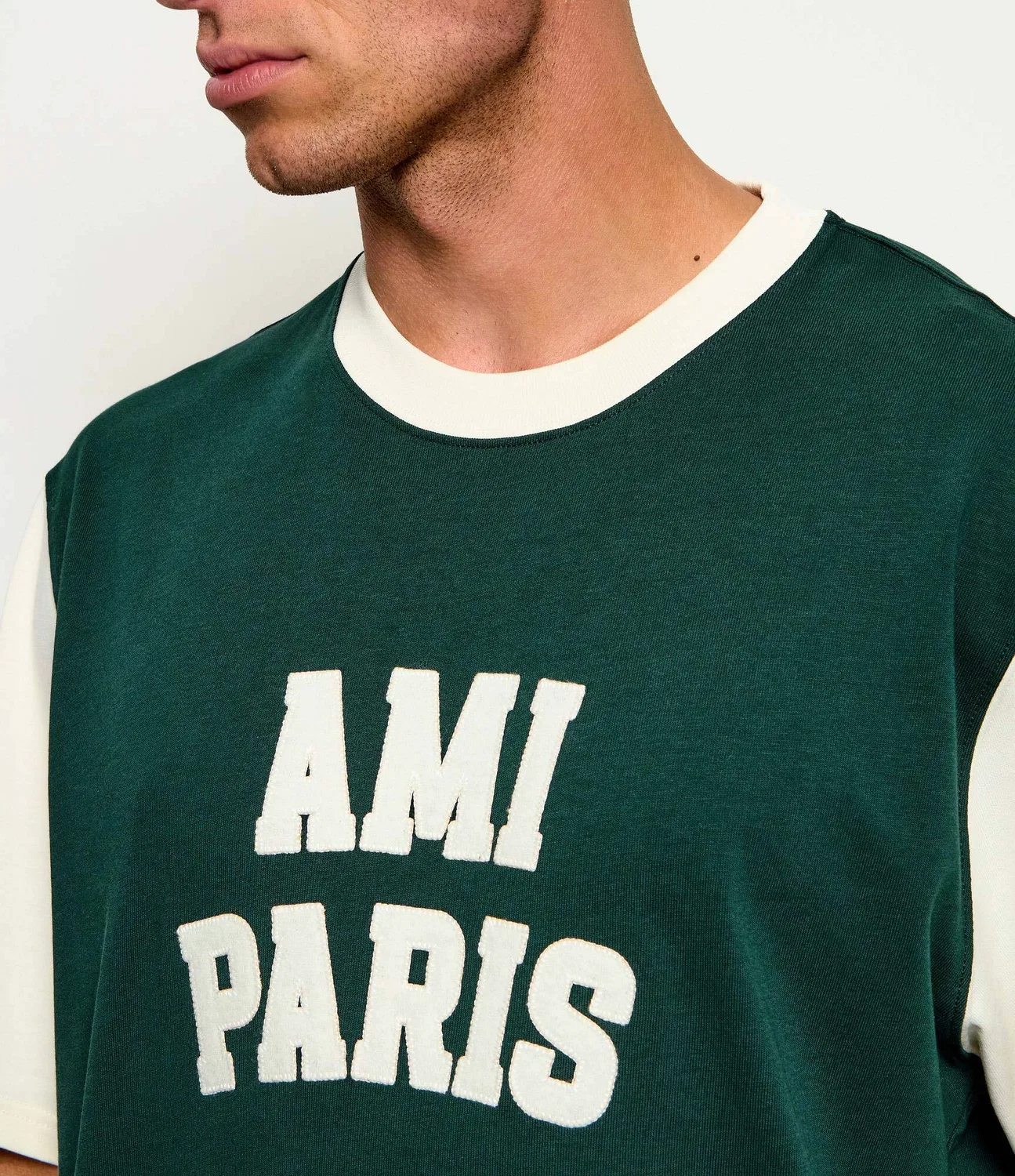 Футболка свободного кроя Ami Paris, Verde Bottiglia — фото 4