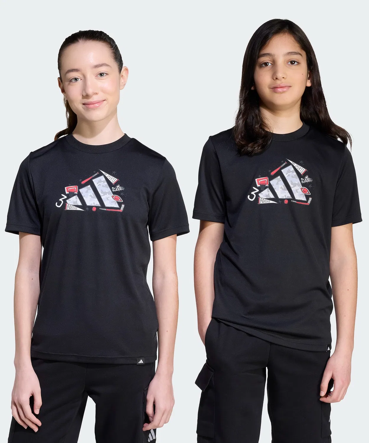 Детская футболка с принтом Climacool Camo Graphic T-Shirt Adidas, Black