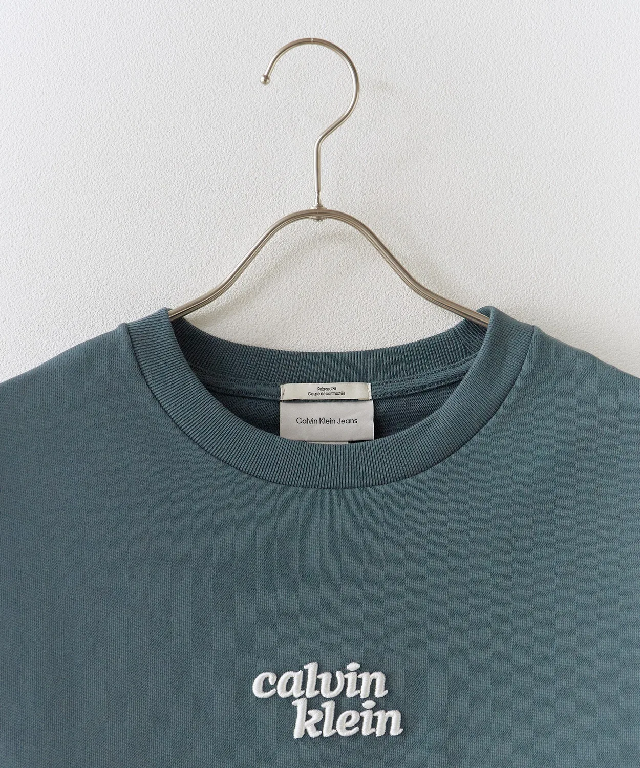 Мужская футболка с длинным рукавомSS RLXD 300 GSM HIGH PILE TEE Calvin Klein, Green — фото 3