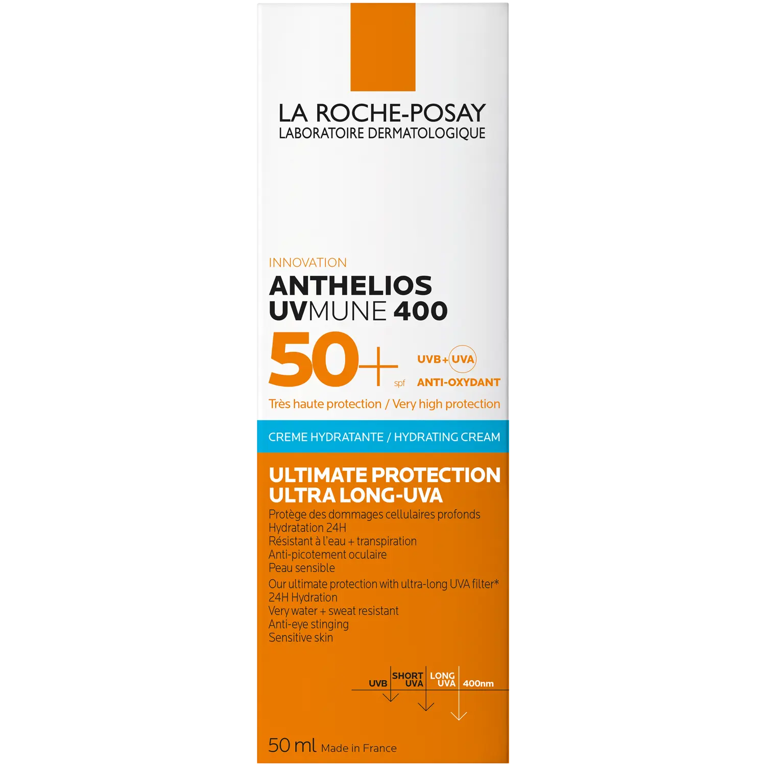 La Roche-Posay Anthelios UVmune 400 увлажняющий крем для лица с фильтром SPF50+, 50 мл — фото 3