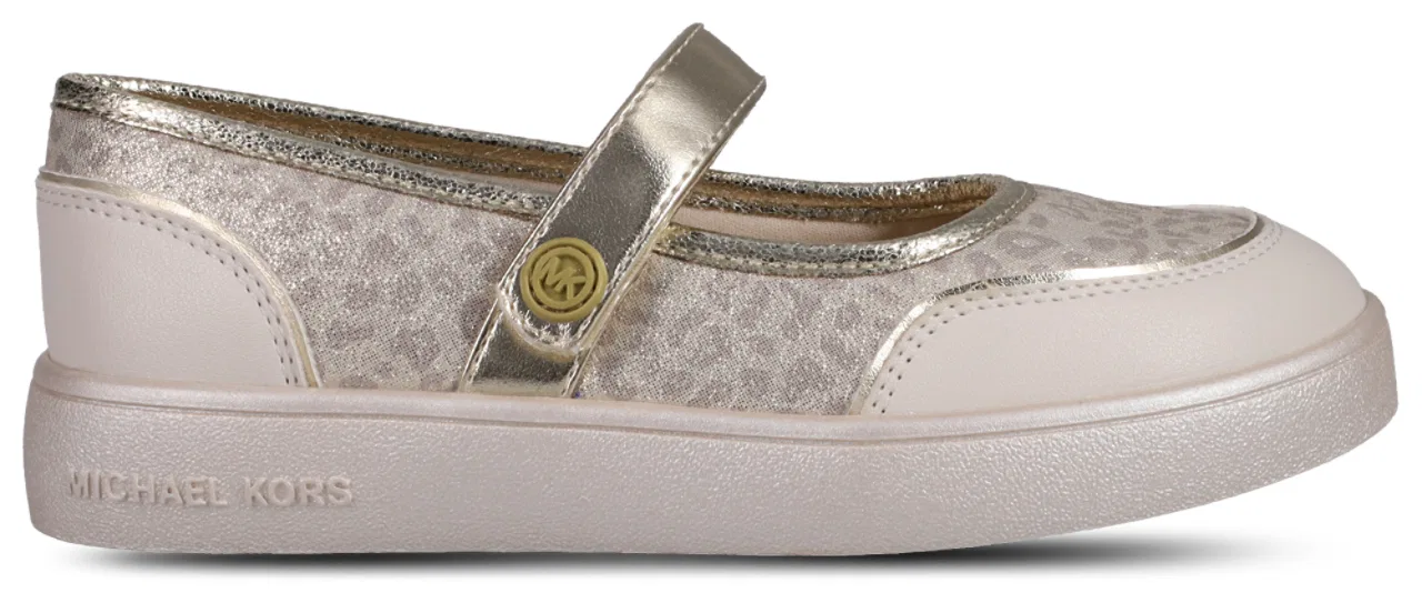 Детские кроссовки для девочек с ремешком Мэри Джейн Jem Cameron Michael Kors, Leopard/Pale Gold Metallic