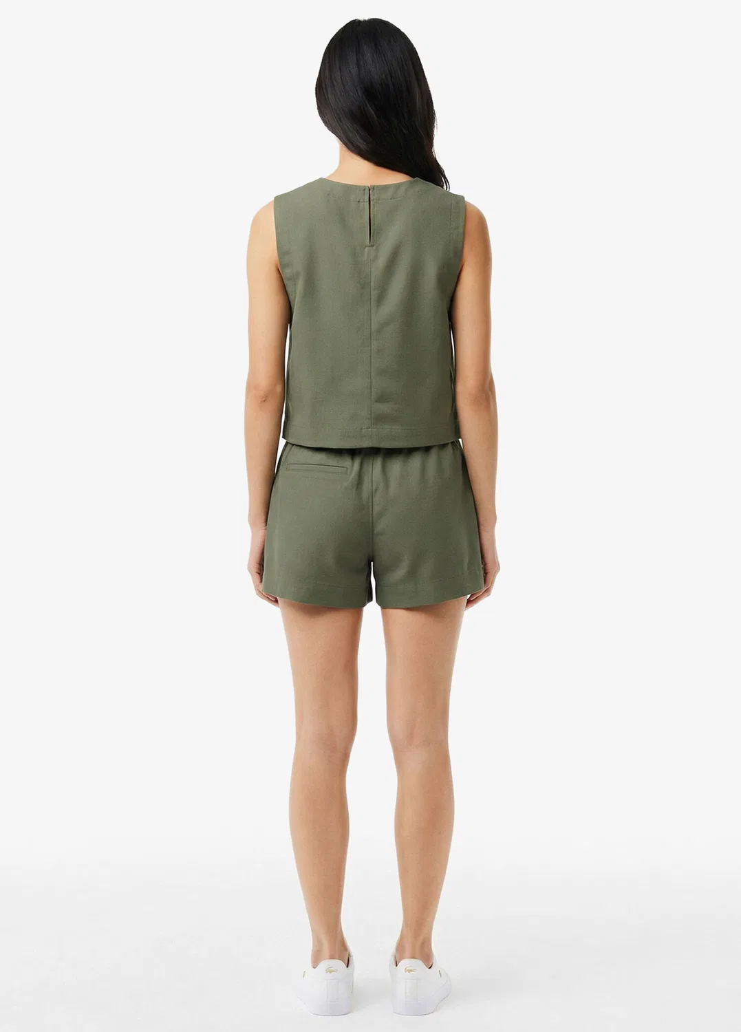 Блуза Lacoste Slim Fit без рукавов, хаки — фото 2