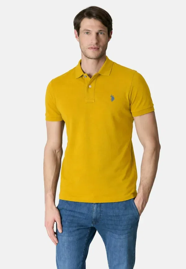 Поло из хлопка King polo m/m, U.S. Polo Assn., Senape, горчичный
