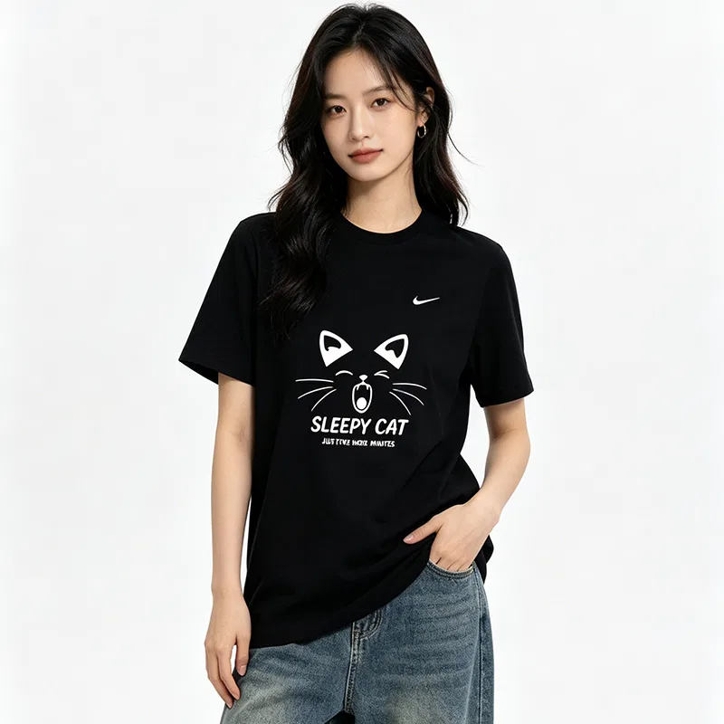 Детская футболка с круглым вырезом Nike Sportswear, Black — фото 4