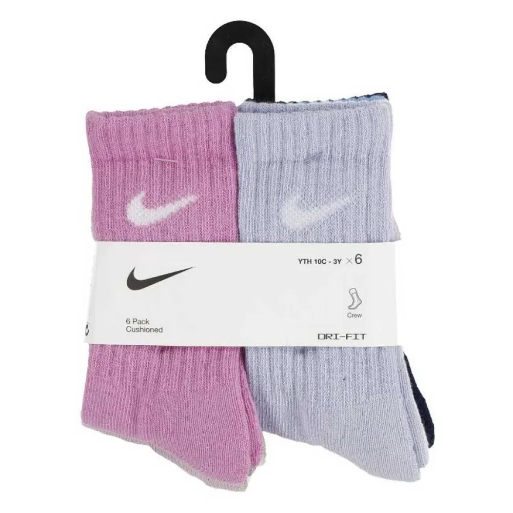 Носки спортивные 6 пар Nike Dri-Fit Performance Basic Crew Nike, мультиколор — фото 3
