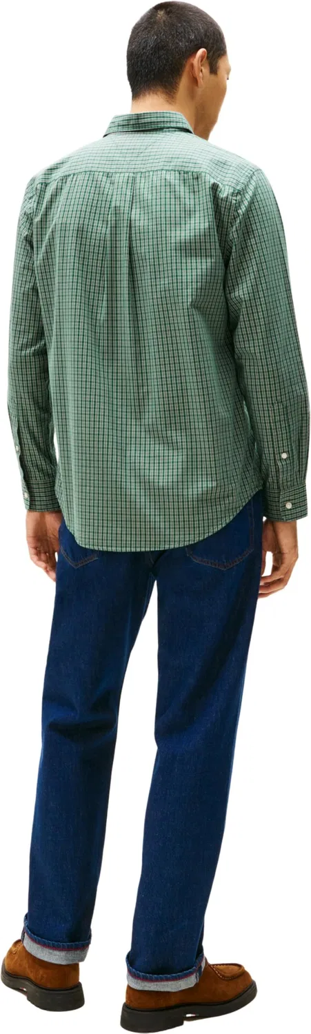 Мужская рубашка с длинным рукавом Flex Poplin Mini Tartan RF Tommy Hilfiger, Green (Ornamental Green / Check) — фото 2