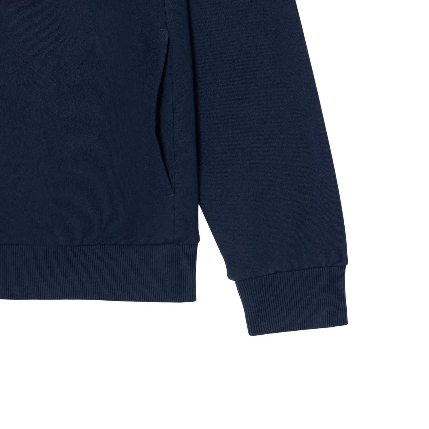 Мужская оверсайз флисовая кофта на молнии Lacoste, Dark Blue — фото 3