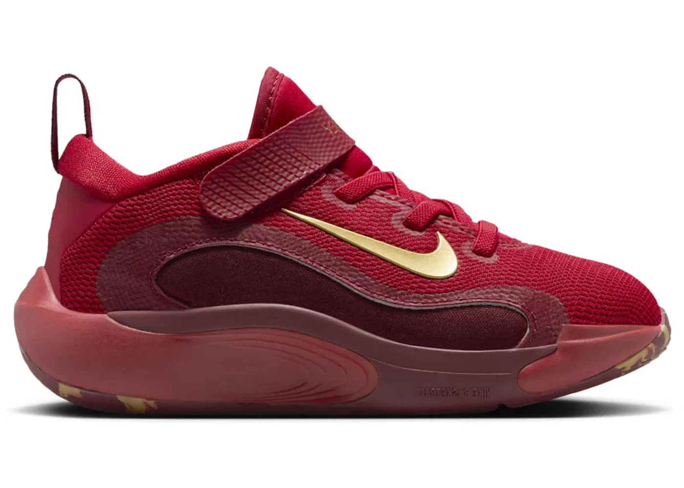 Детские кроссовки для мальчиков спортивные Nike IsoFly Nike, Team Red Gym Red Dark Team Red Metallic Gold