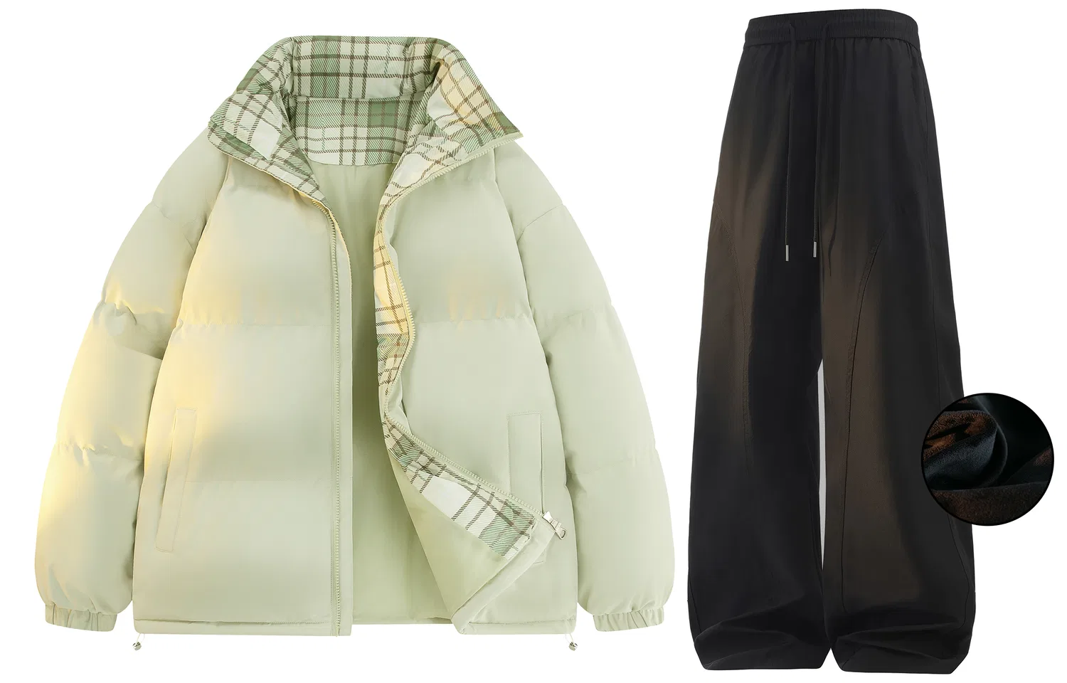 Детское утепленное пальто-пуховик с воротником-стойкой Lime Green+Black MIIOW, Lime Green+Black