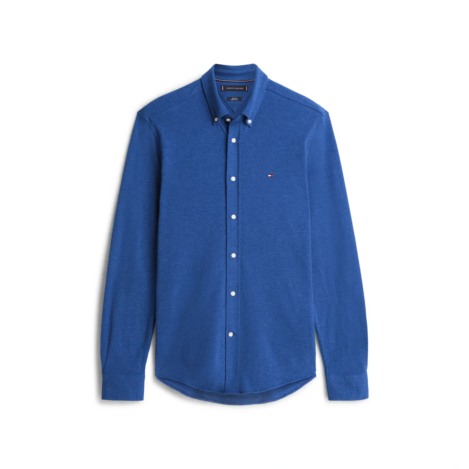 Мужская рубашка с длинным рукавом из пике Tommy Hilfiger, Indigo Heather — фото 4