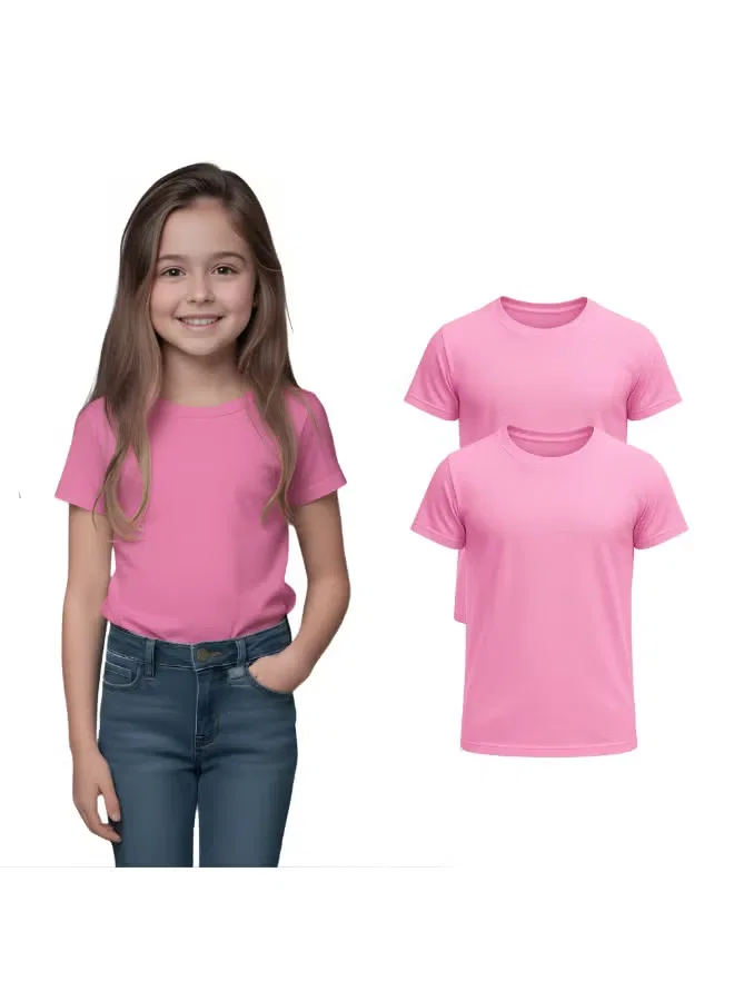 Комплект футболок для девочек с коротким рукавом Printshop4Me, розовый