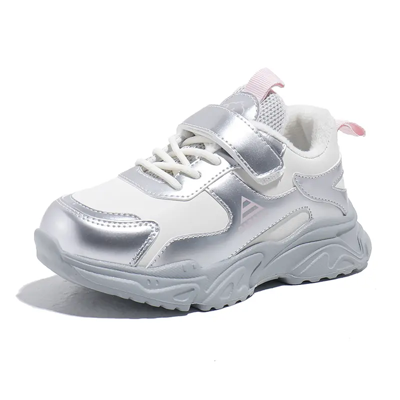 

Термоустойчивые противоскользящие низкие кроссовки Kids Lifestyle Shoes для детей Babaya, белый серебро