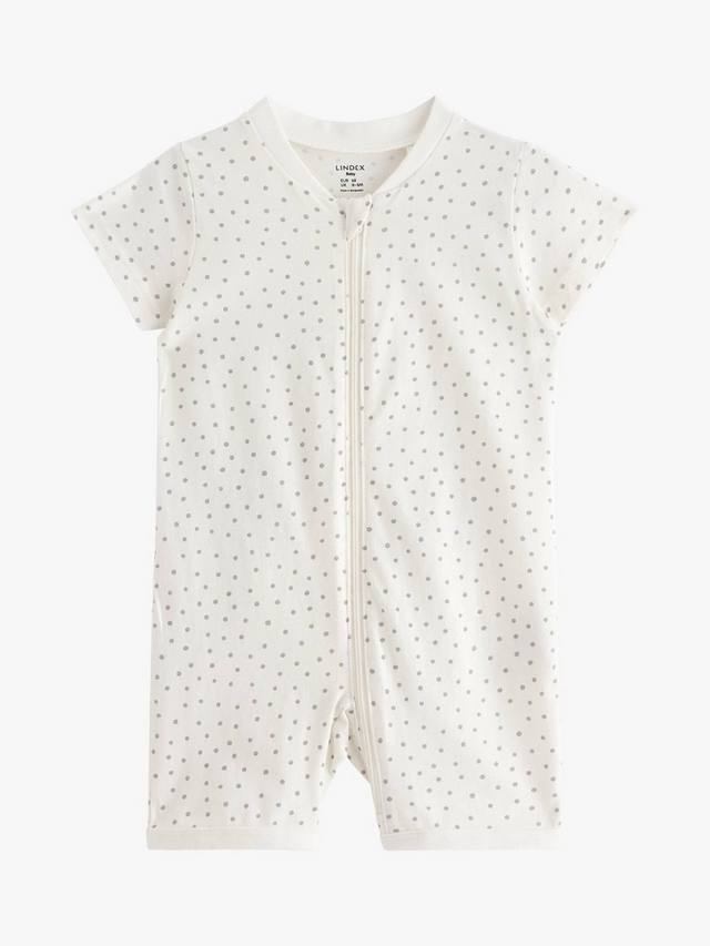 

Детская пижама из органического хлопка с овечьими ромперами Lindex, цвет Light Dusty White