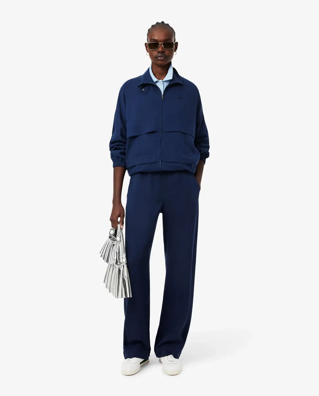 Куртка Lacoste оверсайз Azul Marino из льна с лиоцеллом — фото 4