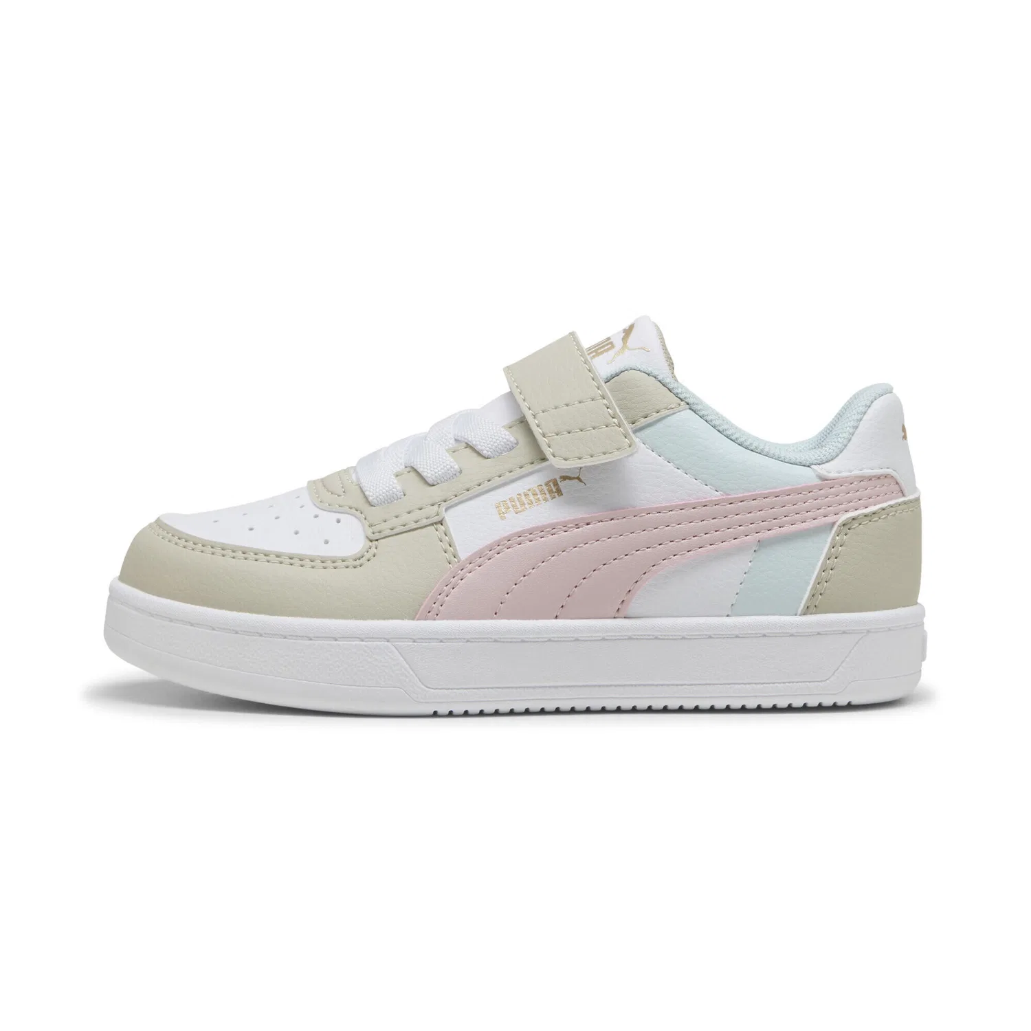 Детские кроссовки с застежкой-липучкой Caven 2.0 Block Puma, Beige Rosa Weiss — фото 3