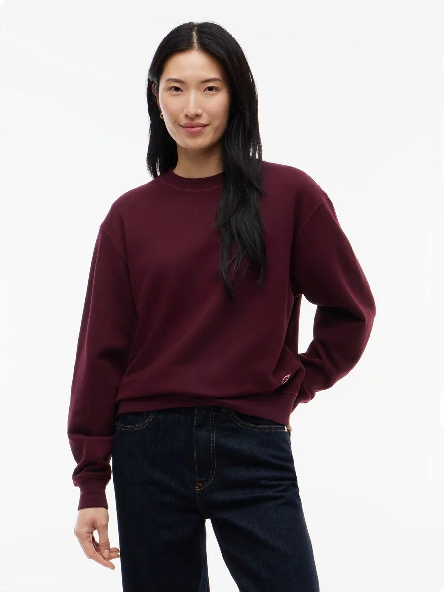 Толстовка TOMMY HILFIGER винно-красного цвета — фото 2