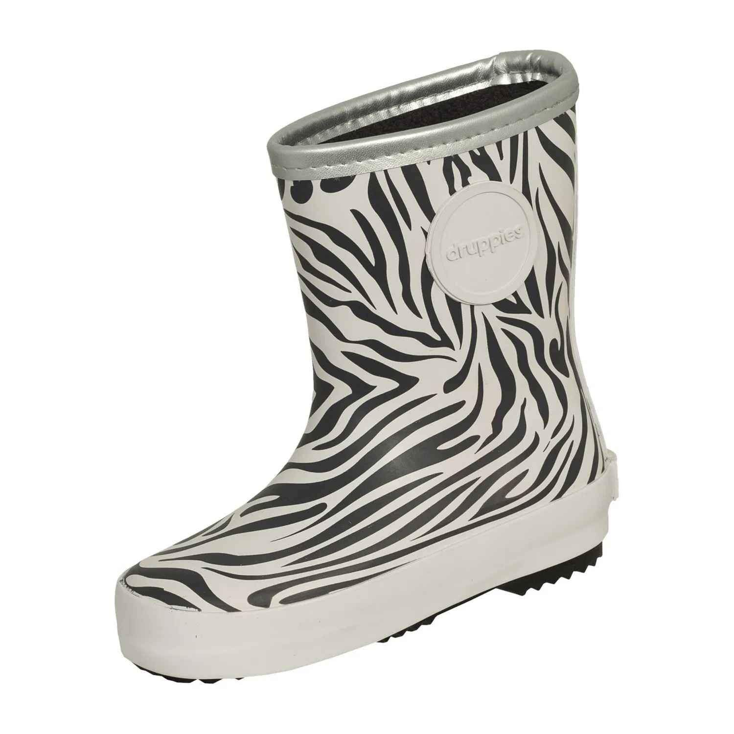Детские резиновые сапоги с флисовой подкладкой Nature Boot Druppies, Black/White