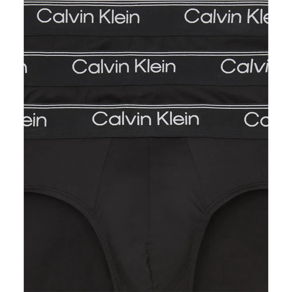 Комплект трусов Calvin Klein Hip Briefs 3 шт., черный — фото 3