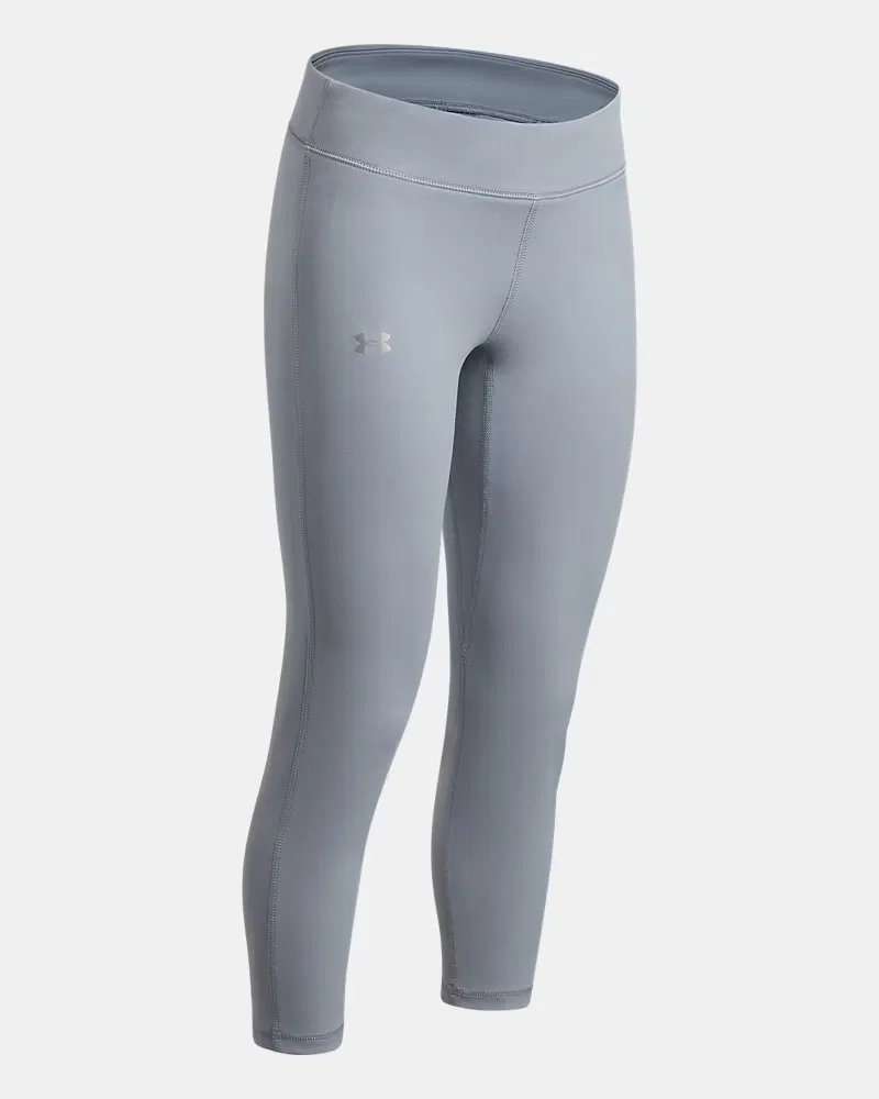 Леггинсы детские укороченные 51 см влагоотводящие UA Movement UnderArmour, Harbor Blue/Metallic Silver — фото 3